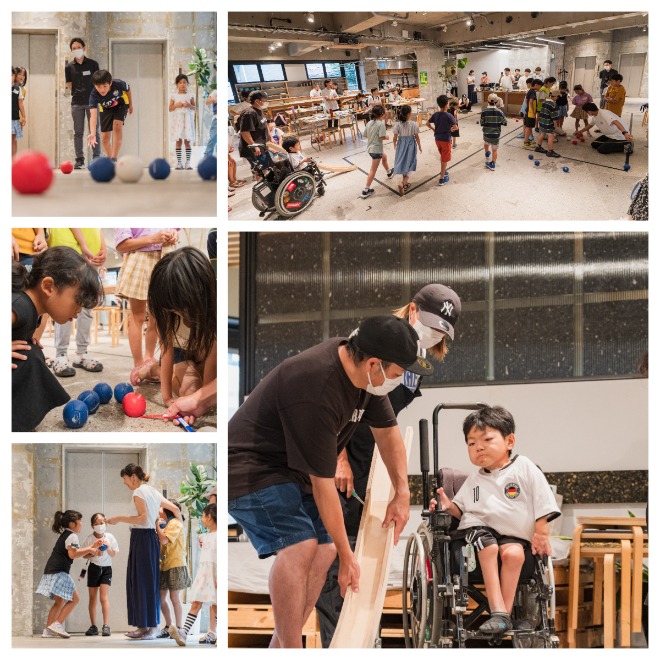 画像　ボッチャ体験を通じて心のバリアフリーを学ぶこどもたちの様子